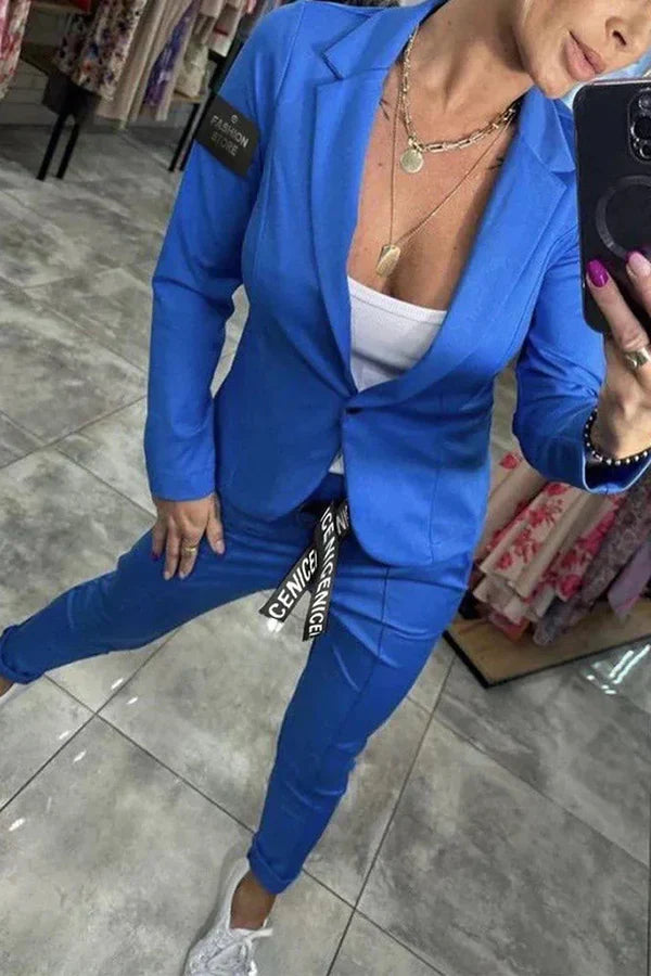 Zyora™ – Maßgeschneidertes Set mit Weichem Blazer und Lässigen Jogginghosen