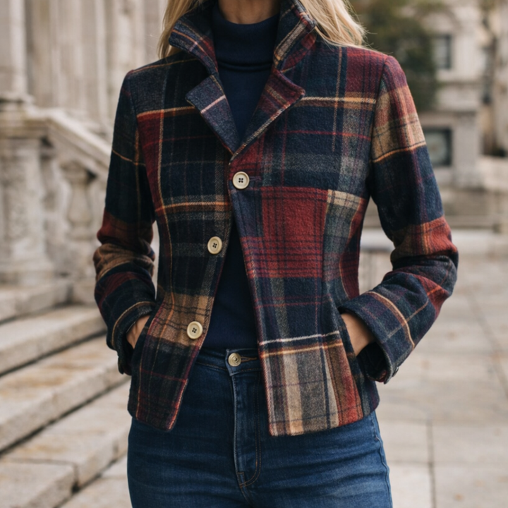 Aloma™ – Karierte Zwischenjacke mit Kragen