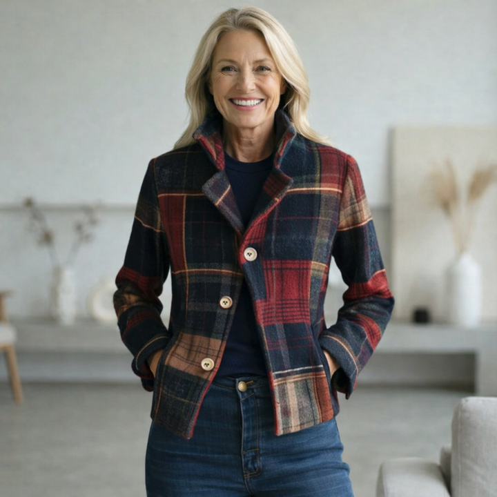 Aloma™ – Karierte Zwischenjacke mit Kragen