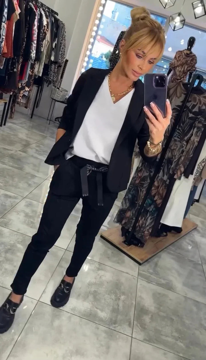 Zyora™ – Maßgeschneidertes Set mit Weichem Blazer und Lässigen Jogginghosen
