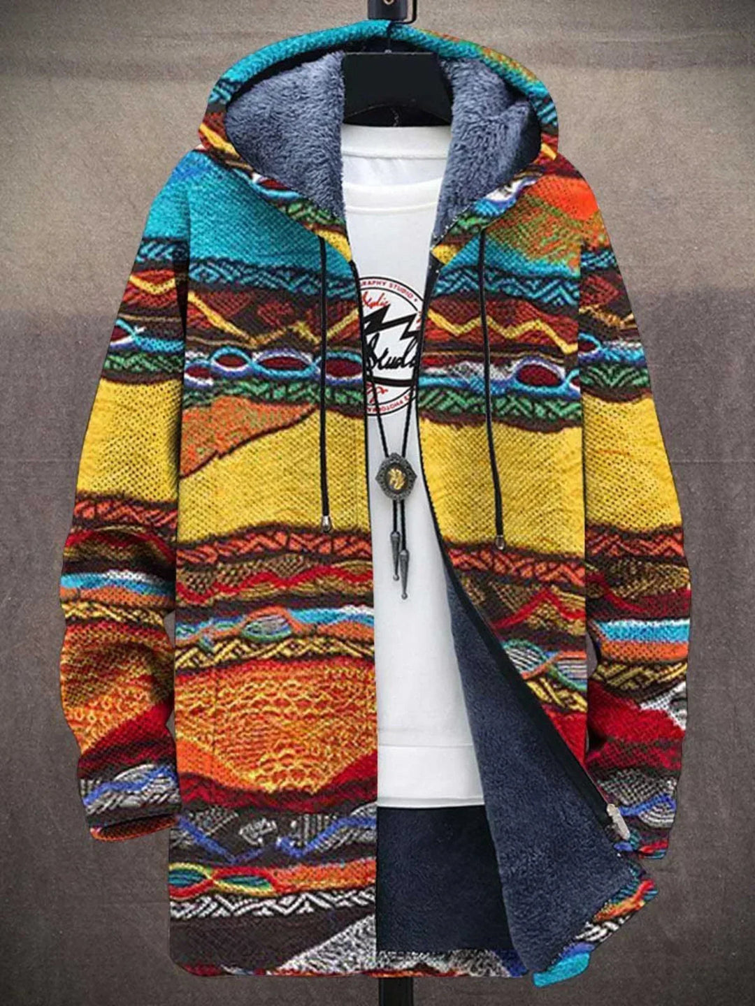 Demira™ – Luxuriöse, von der Kunst inspirierte Jacke mit Reißverschluss