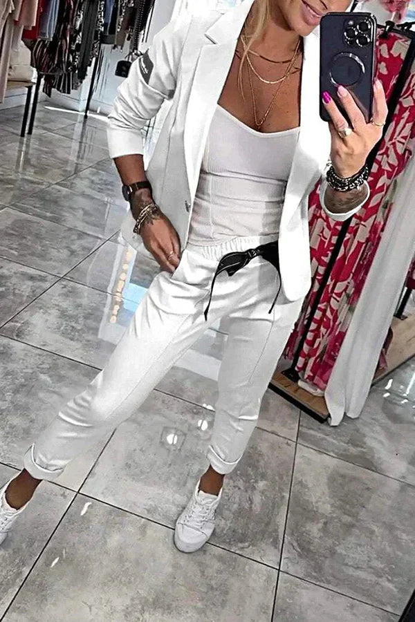 Zyora™ – Maßgeschneidertes Set mit Weichem Blazer und Lässigen Jogginghosen